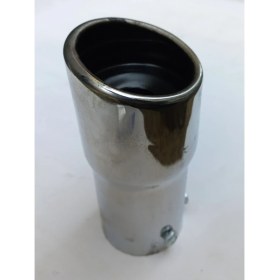 Resim 5.1 Cm.. Antipas Iç Kaplamalı Önü Kesik Yuvarlak Islık Sesli Sök/tak Vidalı Nikelaj Egzoz Eksoz Ucu 