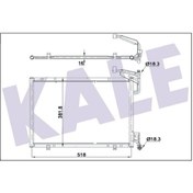 Resim KALE 353870 Klima Radyatoru ( Ford: Fiesta 13- Bmax 12- Courier 14- 1.0 Ecobost ) C1B119710DB (WF614284) 