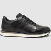 Resim Cabani %100 Hakiki Deri Siyah Arma Detay Erkek Spor Ayakkabı Siyah 