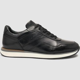 Resim Cabani %100 Hakiki Deri Siyah Arma Detay Erkek Spor Ayakkabı Siyah 