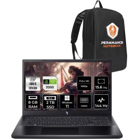 Resim Acer Nitro V 15 Intel Core I5 13420H 8gb 2tb SSD RTX2050/4GB 15.6" Fhd 144Hz W11P Taşınabilir Bilgisayar & Per4 Çanta NHQNDEY002P344 