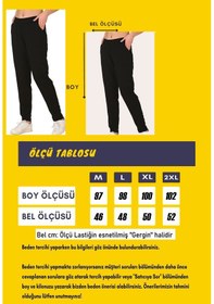 Resim Trendhill Siyah Kadın İki İplik Düz Paça Eşofman Altı Edy5610s Siyah 