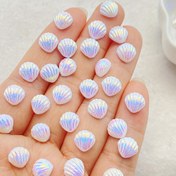 Resim 20/50 adet Sevimli Beyaz Mini Kabuk Düz Arka Taşlar - DIY Tırnak Sanatı, Scrapbook Dekorasyonu, Takı Yapımı, Scrapbook Süsleri için Düz Arka Aksesuarlar | Eğlenceli Aksesuarlar - Noel / Cadılar Bayramı Hediyesi 