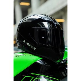 Resim Rapid 2 Parlak Siyah Kask Siyah Vizörlü 