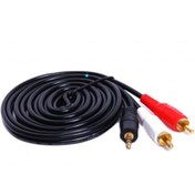 Resim Powermaster 3.5mm Stereo To 2 Rca Kablosu Aux Tos Ses 1.5 Metre Sound Audıo Erkek Ara Kulaklık Standart 