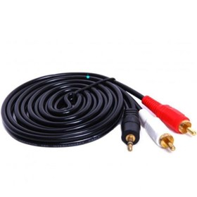 Resim Powermaster 3.5mm Stereo To 2 Rca Kablosu Aux Tos Ses 1.5 Metre Sound Audıo Erkek Ara Kulaklık Standart 