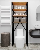 Resim Klozet Üstü Düzenleyici Raf Banyo Düzenleyici Atlantik Çam 