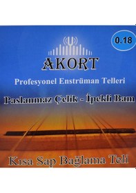 Resim Akort Kısa Sap Bağlama Teli - Saz Teli 0.18 