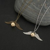 Resim WB Harry Potter Altın Snitch Kolye - Kanatlı Top Pandantif, Fantastik Temalı Erkekler İçin Takı Hediyesi, Doğum Günleri ve Bayramlar için Sihirli Aksesuar, Şık Tasarım, Elektro Kaplama, İnce İşçilik 