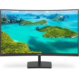 Resim 23.6 PHILIPS 241E1SCA/00 4MS 75MHZ 1XVGA 1XHDMI FHD 1920X1080 HOPARLÖR FREESYNC FLICKER-FREE CURVED VESA SİYAH 