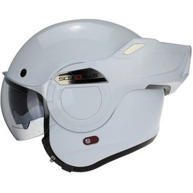 Resim Sway 907 Stratos B-707 Çene Açılır Kask Beyaz 