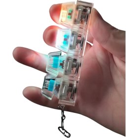 Resim Işıklı Klavye-Stres Giderici Anahtarlık - Blue Switch 