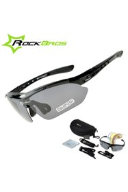 Resim ROCKBROS Polarize 5 Lensli Tactical Bisiklet Gözlüğü / Taktik Gözlük 