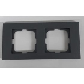 Resim Grano Füme Çerçeve Priz 2'li 