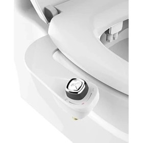 Resim Slimedge Basit Bide Tuvalet Takımı, Beyaz, Çift Nozzle, Taze Su Sprey, Elektriksiz, Kolay Montaj, Pirinç Giriş ve Iç Valf 