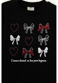 Resim Defacto Oversıze Desenli Sweatshırt Kız Bebek G8109a526spbk81 Siyah-bk81 