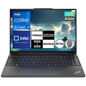 Resim Thinkpad E16 Gen1 21JN0008TX BT0 i5 1335U 16" 8 GB RAM 256 GB SSD WUXGA FreeDOS Laptop 