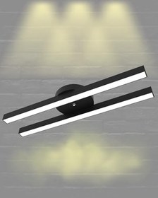 Resim Hegza Lighting MELLIZO Plafonyer LEDli Modern Siyah Led Avize (3000K (Sarı Işık)) 