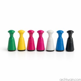 Resim Büyük Boy Piyonlar - Beyaz / Yarım set (16 piyon bulunur.) 