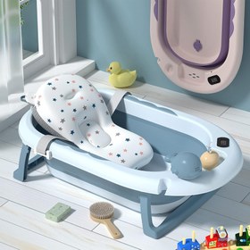 Resim Bebek Minderli Katlanabilir Sıcaklık Algılamalı Küvet 