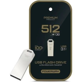 Resim Powerway Premium 512 Gb 100mb/s Ultra Hızlı Usb 3.1 Metal Silver Flash Bellek 