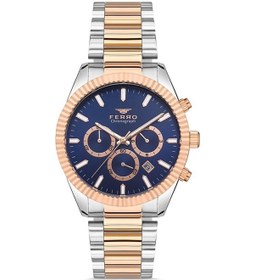 Resim Ferro - FM31289A-E3 43 mm Silver/Rose Erkek Kol Saati 