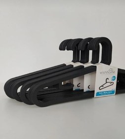 Resim EMEY Plastik Siyah Kıyafet Elbise Askısı Askılığı Gömlek Askısı Pantolon Askısı 12 ADET 