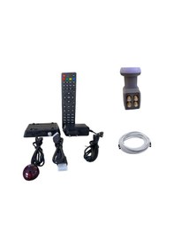 Resim 4 Lü Lnb 20 Metre Anten Kablosu Hd Uydu Alıcısı Set Halinde 