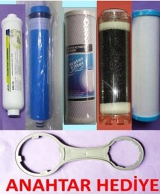 Resim 5 Li Filtre Seti Su Arıtma Cihazları Için Kaliteli Anahtar Hediye 