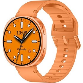 Resim Bix TSW3 42mm Ultra İnce 1.32 inç AMOLED Ekran Bluetooth Aramalı Metal Çerçeve Nabız SpO2 Ölçer Akıllı Saat Turuncu 