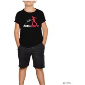 Resim Seba Logo Siyah Çocuk Tişört Siyah 