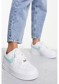 Resim Nike Air Force 1 07 Af1 Leather White Green Unisex Snaker Hakiki Deri Spor Ayakkabı Beyaz Yeşil Beyaz - Yeşil 