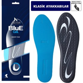 Resim Blue Gel Tabanlık - Darbe Emici, Yumuşak, Masaj Noktalı Konfor Klasik Tabanlık 