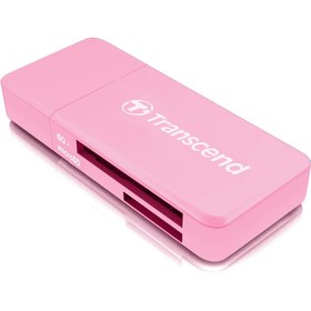 Resim Transcend TS-RDF5R SD\u002FmicroSD USB 3.1 Kart Okuyucu Pembe 