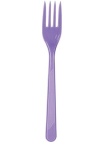 Resim Plastik Çatal Mor Çatal 25 Adet Kullan At Çatal 