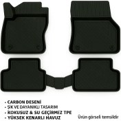 Resim Cupra Leaon (Otomati̇k) 2024 Carbon Desen Havuzlu Paspas | Kaymaz & Koku Yapmaz 