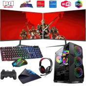 Resim Rogame I5 13400F 16GB Ddr4 512GB M2 8gb RX580 Çift 24" Monitörlü Oyun Bilgisayarı (Gaming Set) 