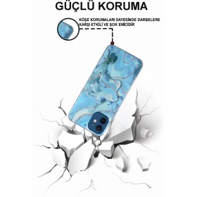 Resim Case World Caseworld Apple Apple iPhone 6s Plus Kapak Mermer Desenli Pop Socketli Silikon Kılıf - Mor 
