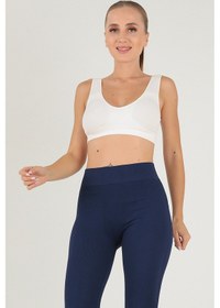 Resim Doremi Seamless Kalın Askılı Spor Sütyen ekru 