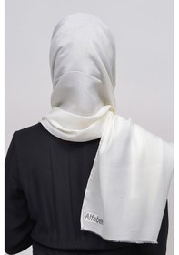 Resim Altobeh Kadın Düz Renk Pırıltı Simli Tesettür Shawl Parlak Abiye Şal - Ekru 