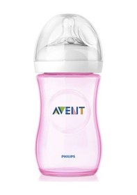 Resim Philips Avent Natural PP Biberon 260 ML Tekli Pembe Scf03417 