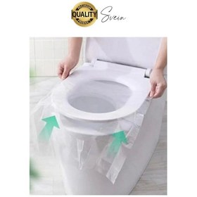 Resim 50 Adet Pratik Hijyenik Tek Kullanımlık Klozet Kapağı Pedi Örtüsü Yeni Sezon Koruyucu Kirletmez Çok Renkli 