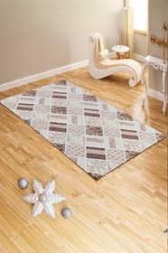 Resim Kaymaz Taban Lastikli Halı Örtüsü 6m2 - Yıkanabilir Süngersiz Kadife Görünümlü Pamuklu (H42A) 