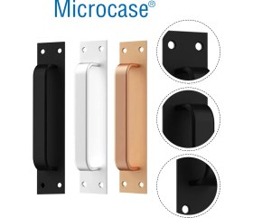 Resim Microcase Alüminyum Dış Mekan Iç Mekan Kapıları Çekmece Dolap Kapı Kulpu 1 Adet AL5370 