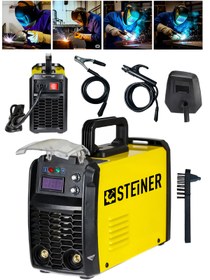 Resim STEİNER 250 Amper İnverter Mega Stick Çift Kartlı Hava Soğutmalı Dijital Göstergeli Çanta Kaynak Makinesi 