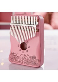 Resim Midex KLX - 350 Pembe Kalimba Gerçek Ağaç 17 Tuşlu Full Set 