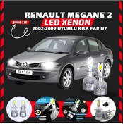 Resim Renault Megane 2 2002-2009 Kısa Far Uyumlu Şimşek Etkili Led Xenon Performance Series H7 