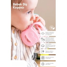 Resim urfakent bilişim ve medya danışmanlık Pembe Bebek Silikon Diş Kaşıyıcı 