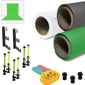 Resim Gdx Sabit Kağıt Sonsuz 3'lü Fon Perde 2.70x11 Metre (WGG) 