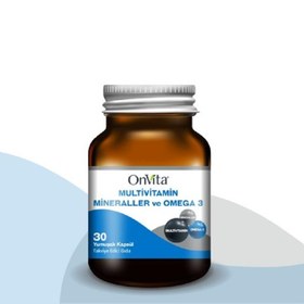 Resim Onvita Multivitamin & Mineraller & Omega 3 30 Kapsül 